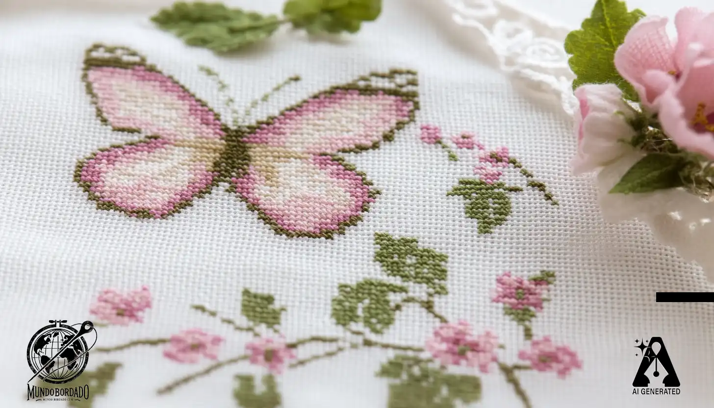 mariposa hilos contados